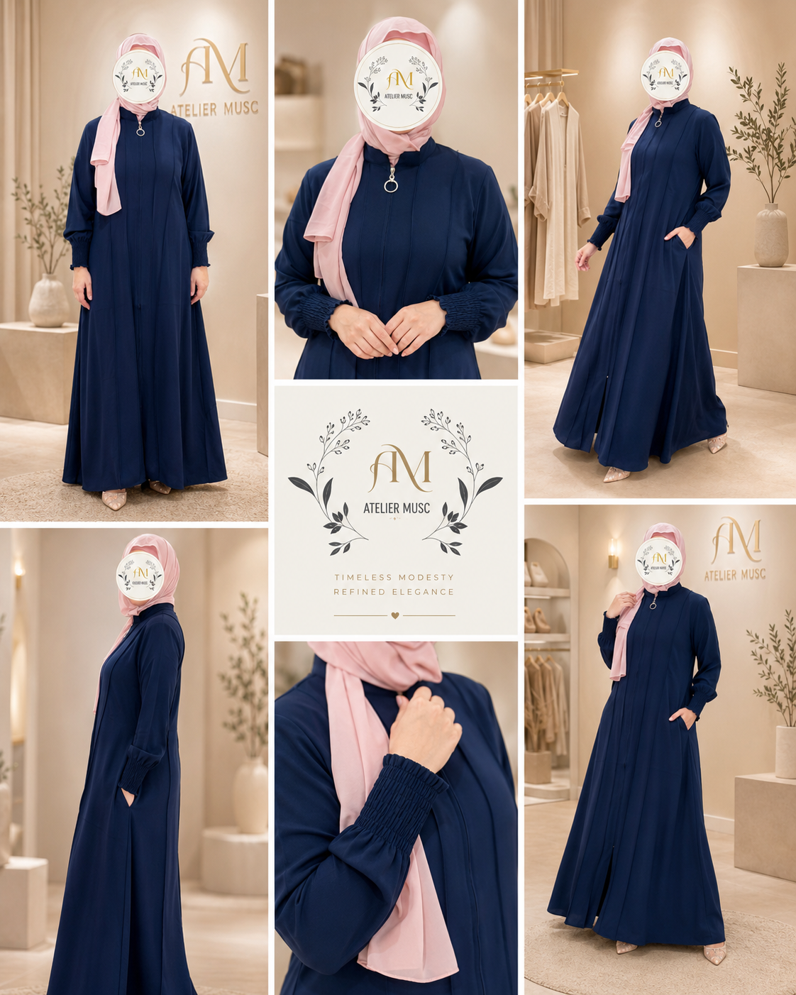 Abaya Grâce Marine