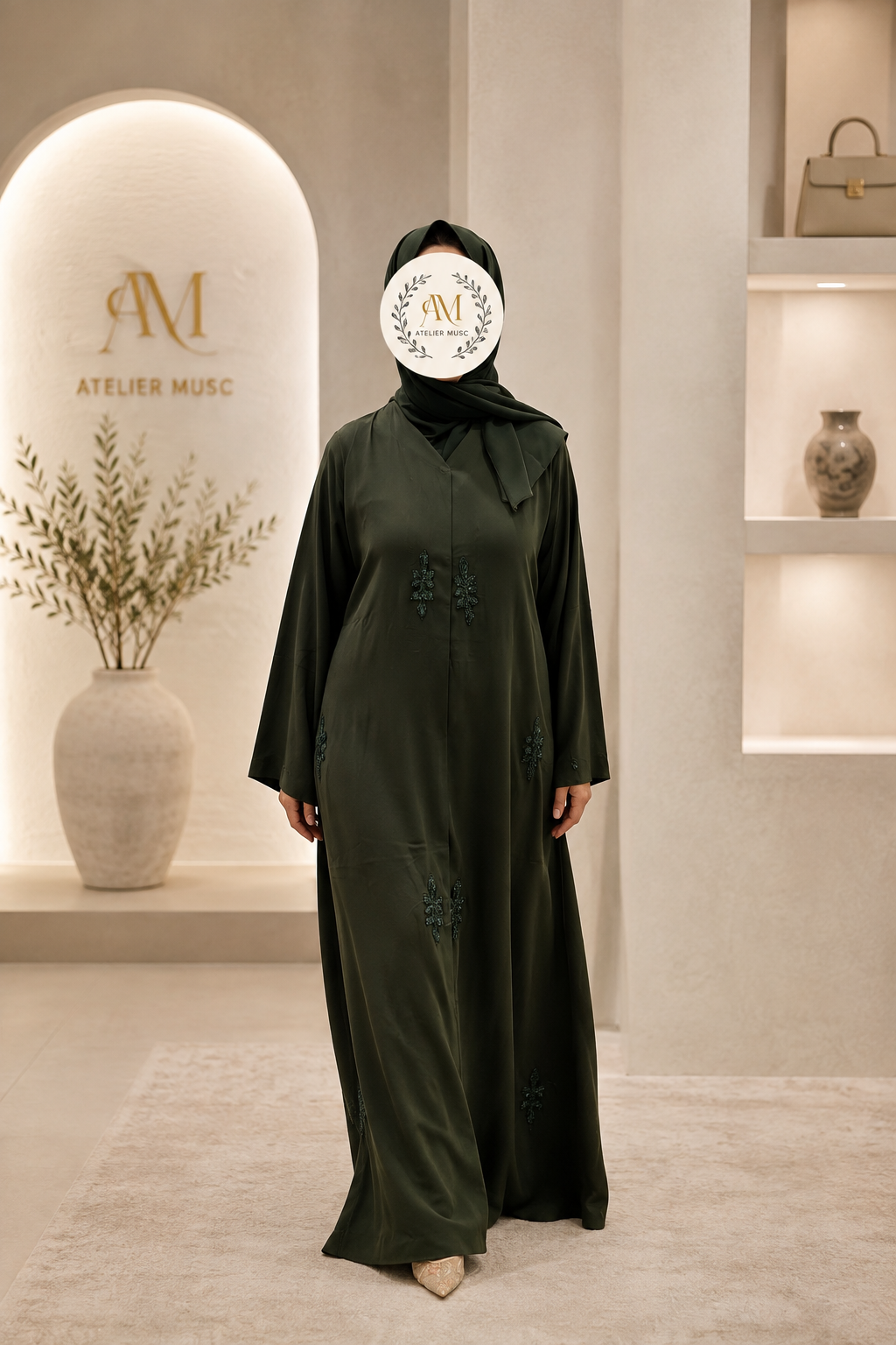 Abaya Émeraude Royale | Royal Emerald Abaya | عباية الزمرد الملكية