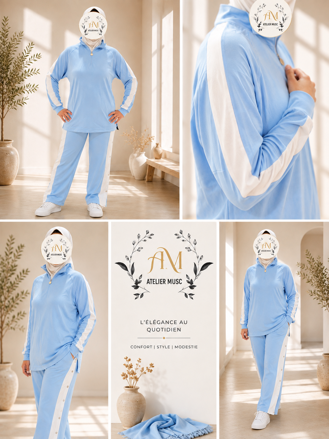 Modest Sport Chic Two-Piece Set