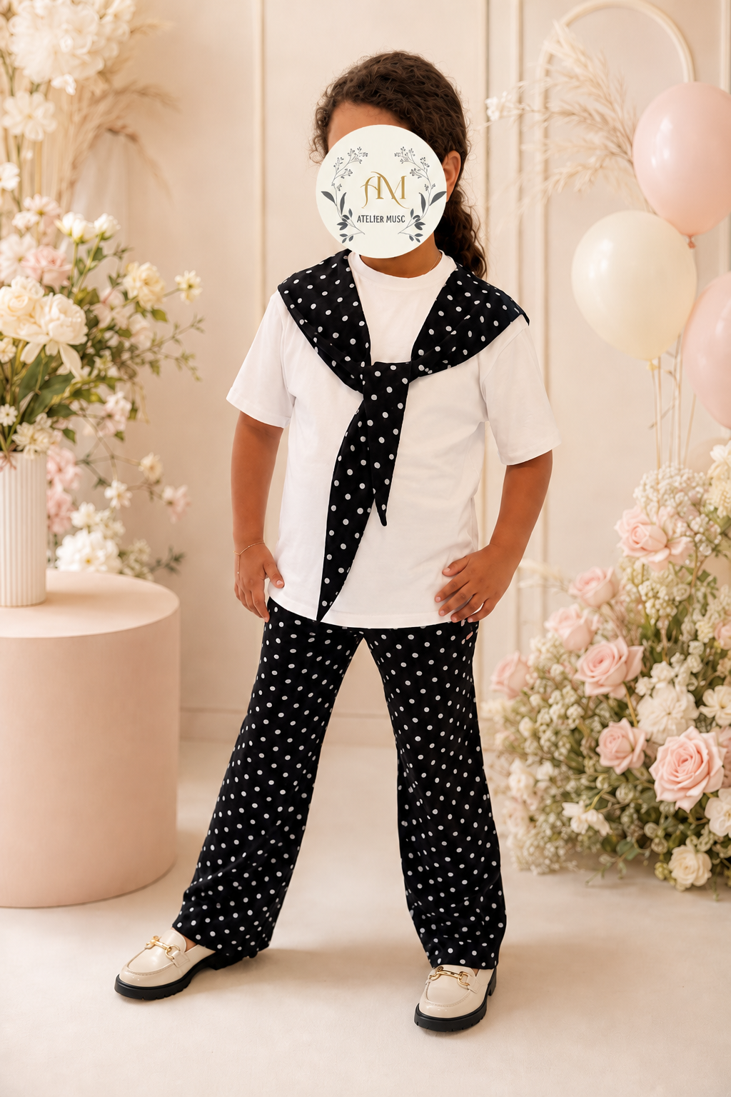 Polka Dot Wide-Leg Set