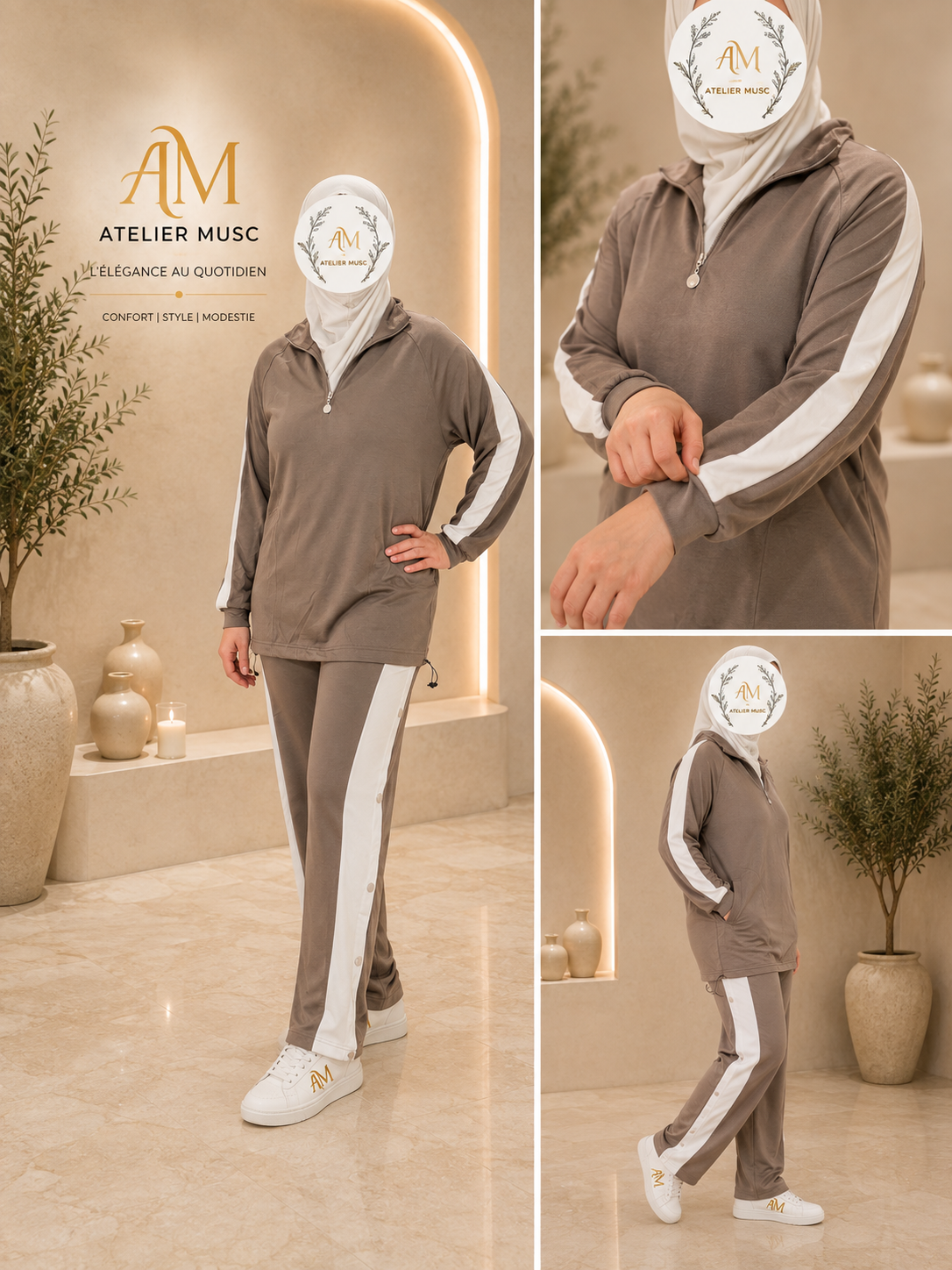 Modest Sport Chic Two-Piece Set