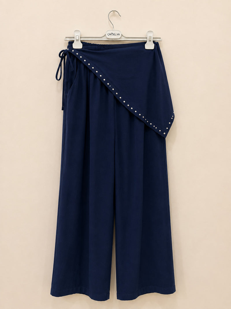 Studded Wrap Pants