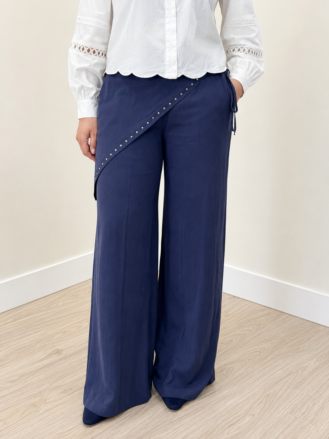 Studded Wrap Pants