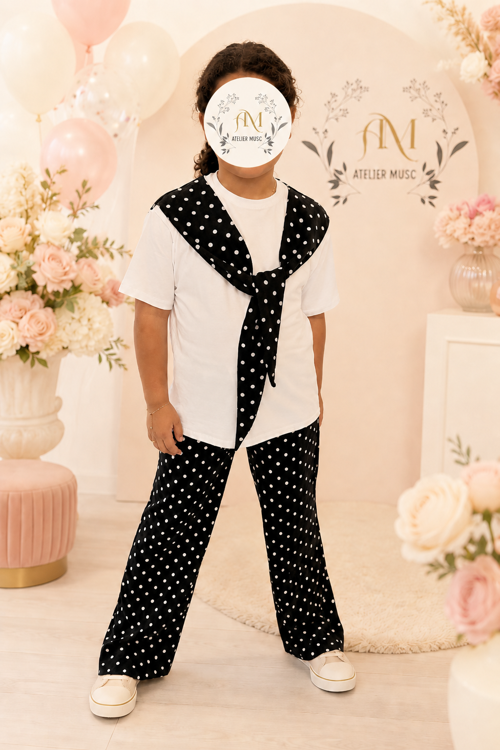 Polka Dot Wide-Leg Set