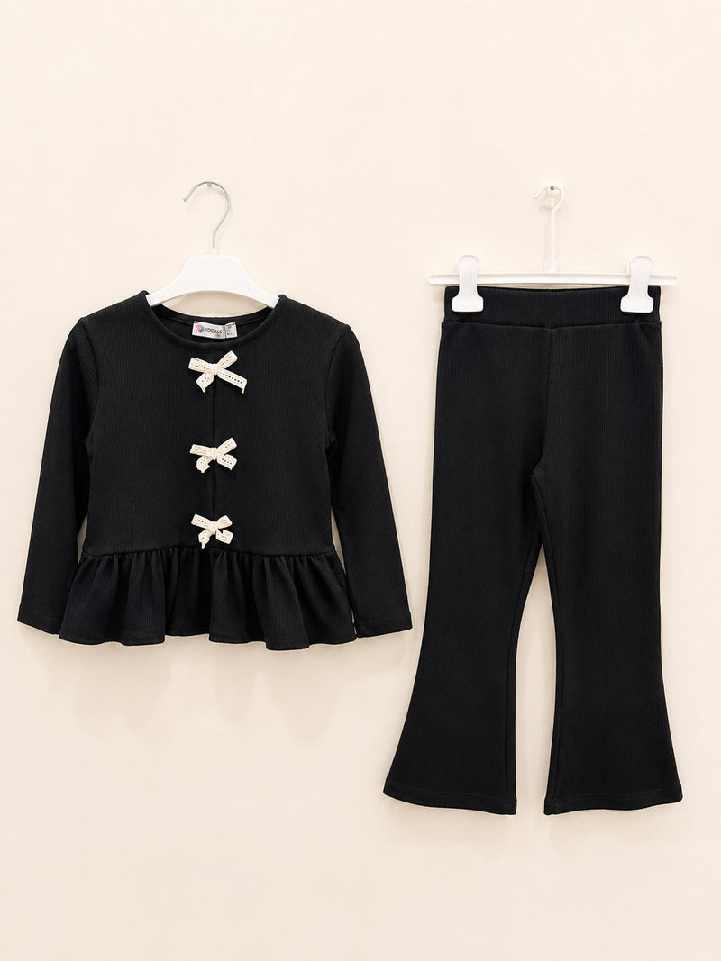 Bow Detail Girls’ Set