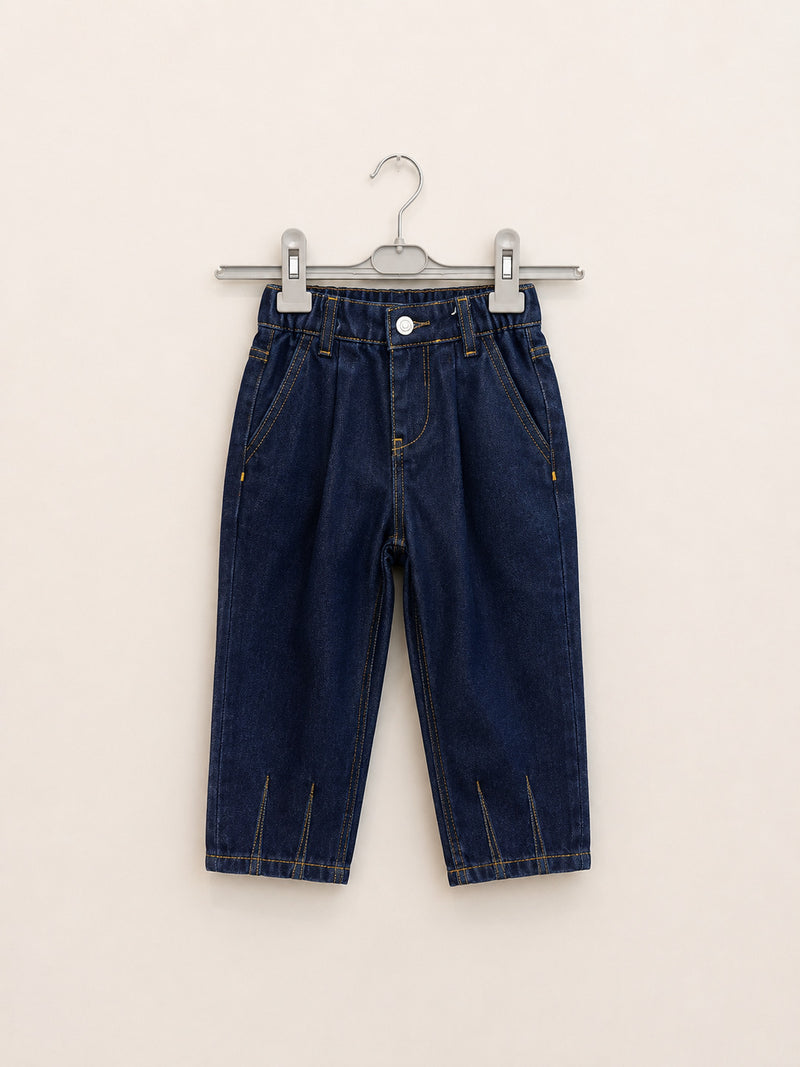 Dark Denim Wide-Leg Jeans