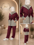 Burgundy &amp; Grey Active Set