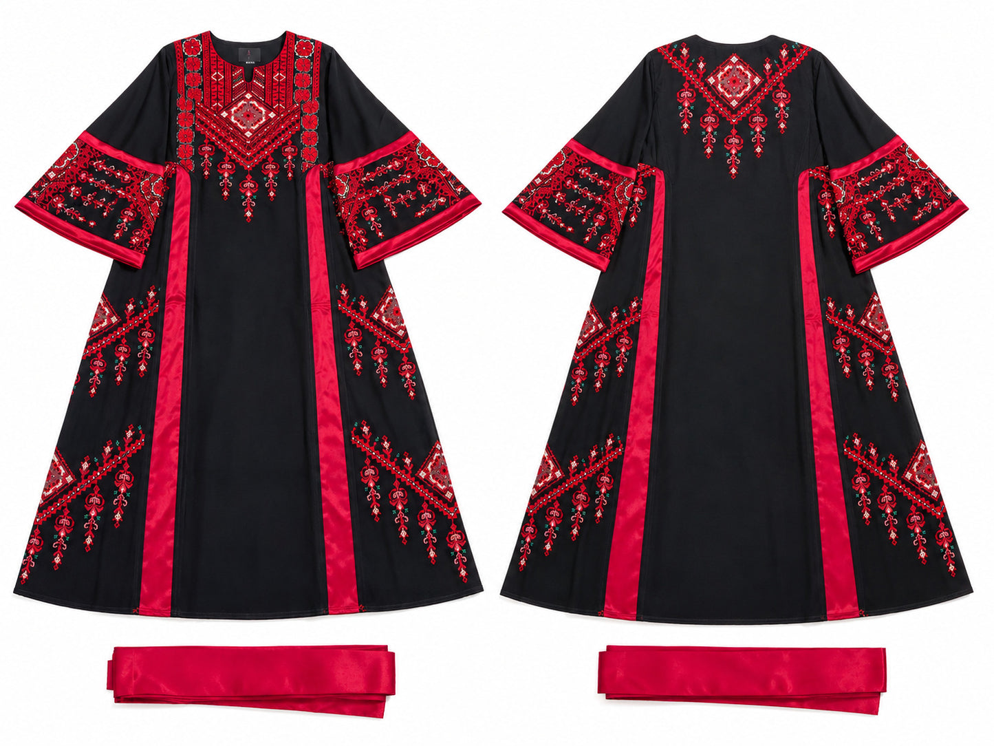 Embroidered Black Dress