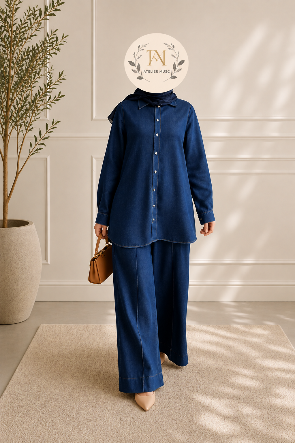 Soft Denim Elegance Set