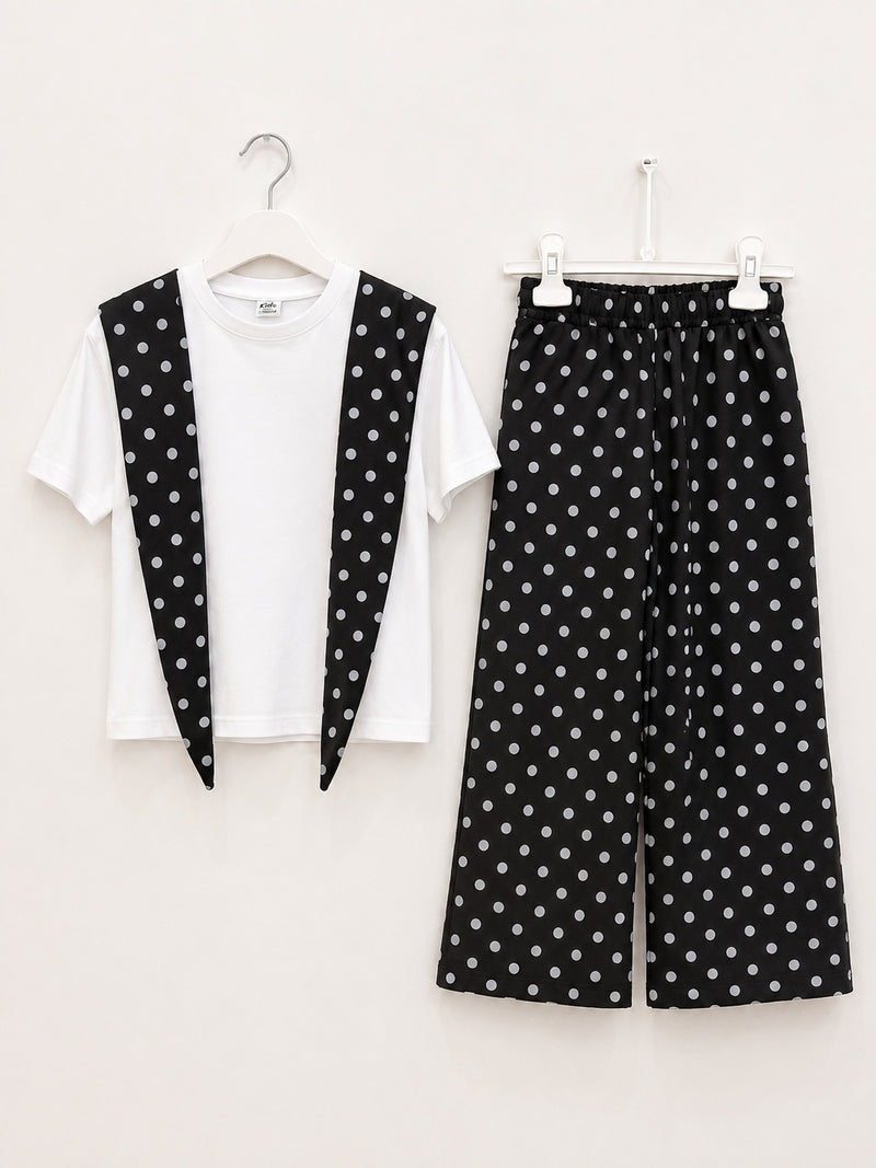 Polka Dot Wide-Leg Set