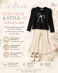 Bow Detail Girls’ Set